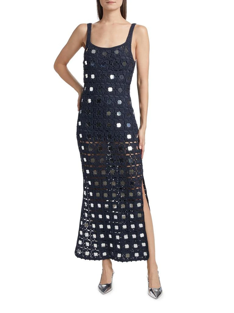 Toccin Clementine Mirror Crochet Midi-Dress