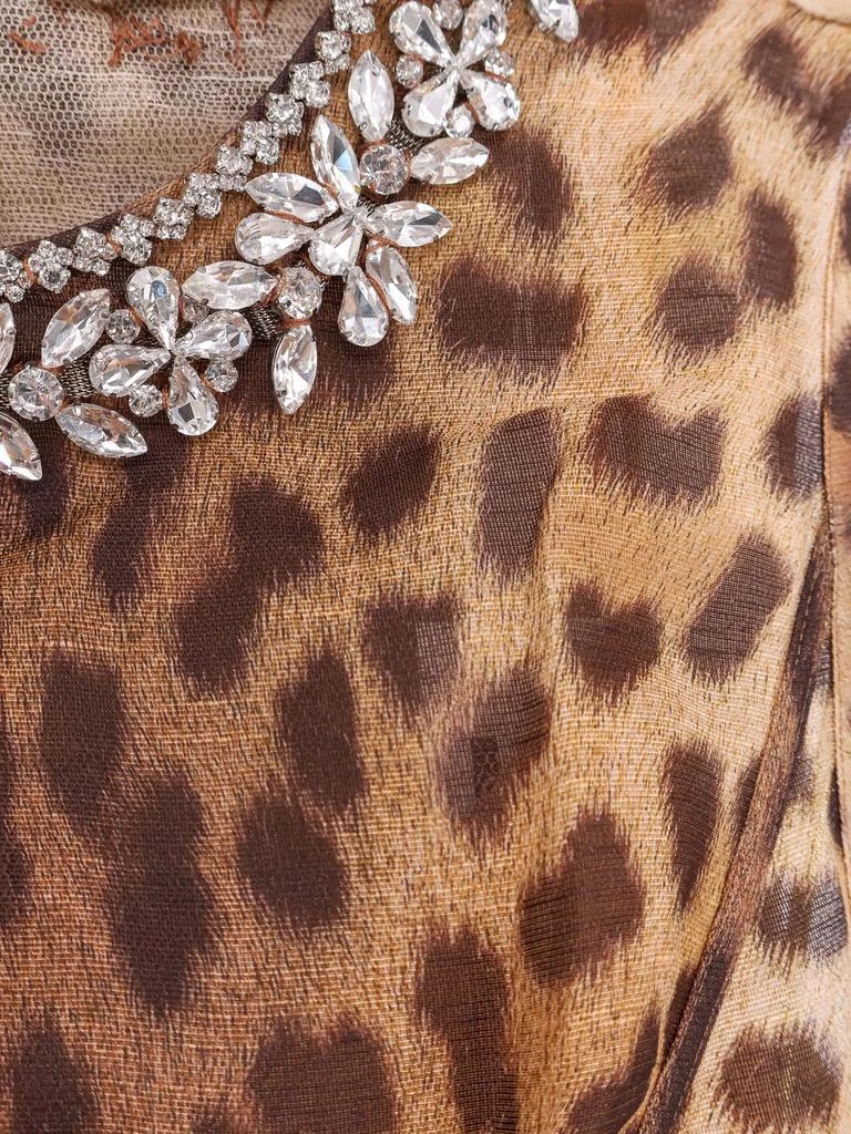 Zimmermann Linen and silk mini dress with animalier print 4