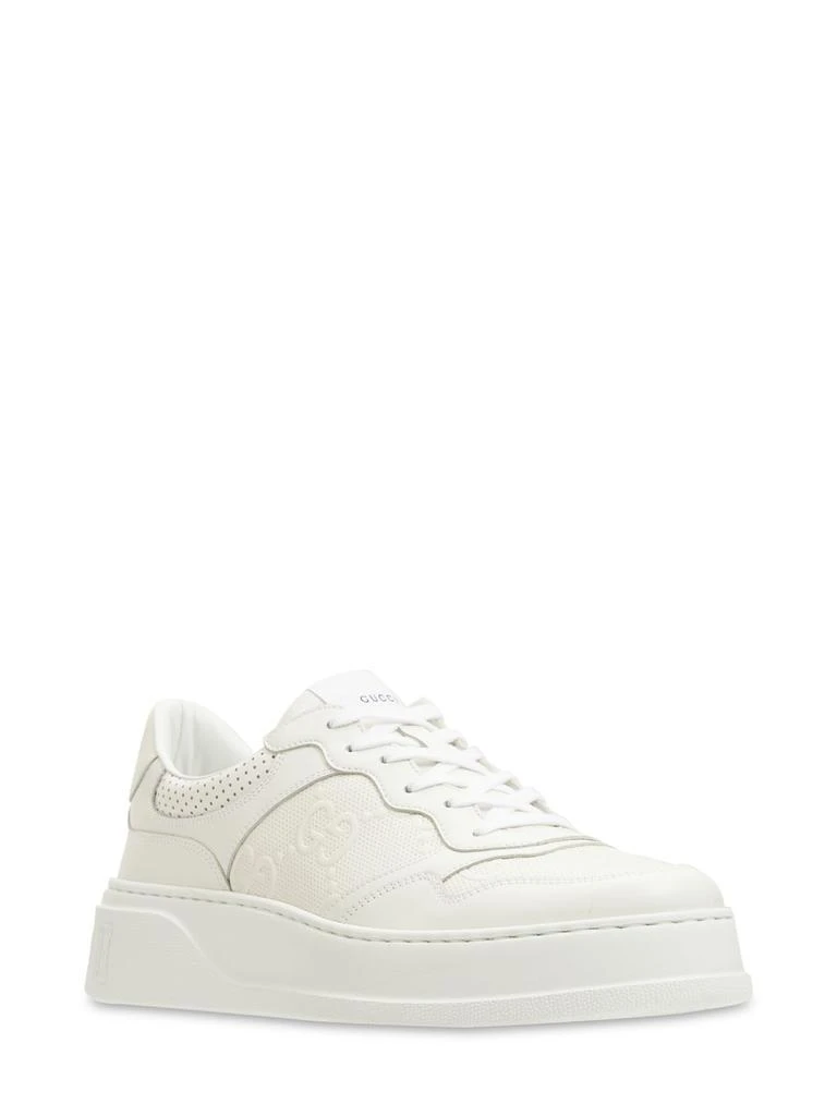 GUCCI Gg Embossed Leather Sneakers 2