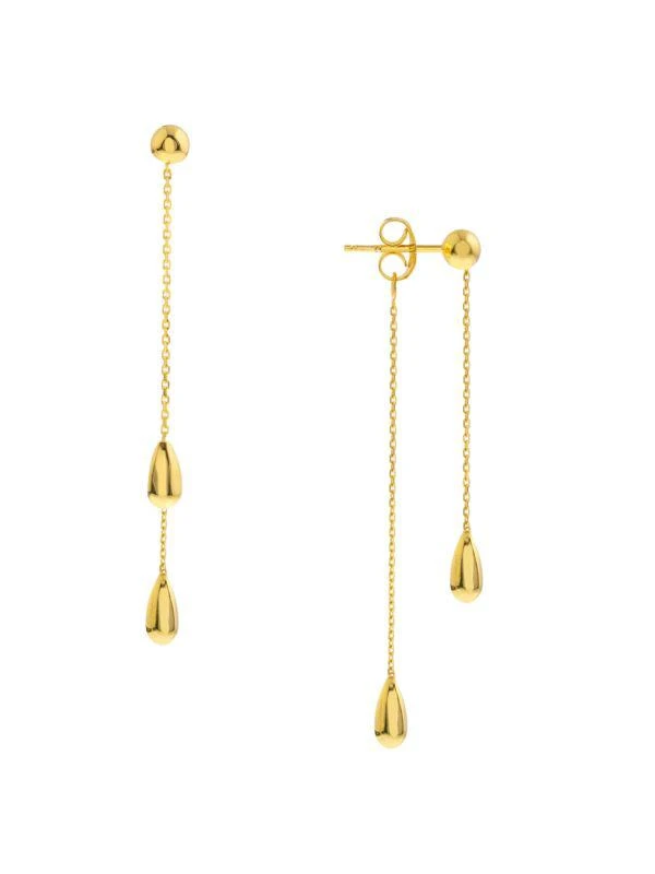 Saks Fifth Avenue 14K Yellow Gold Drop Earrings 1