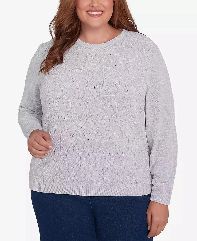 Alfred Dunner Plus Size Classic Chenille Pullover Sweater 1