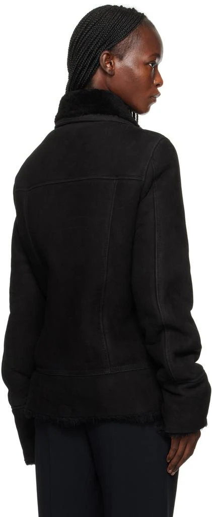 Tom Ford Black Zip Shearling Jacket 3