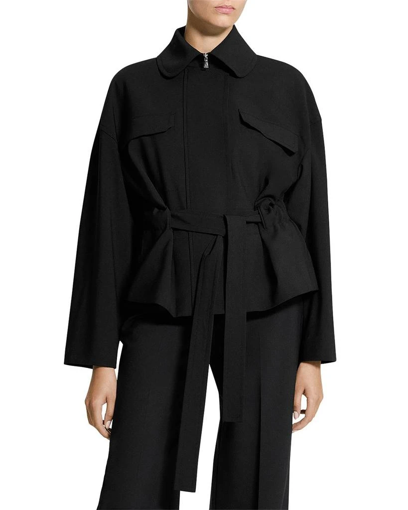 Theory Wool Blend Cinched Flight Jacket 1