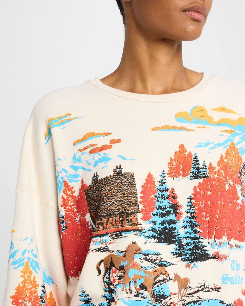 MOTHER The Drop Square Graphic Crewneck Sweatshirt 6