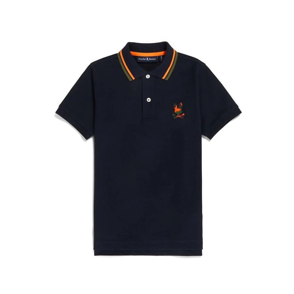 Psycho Bunny Kid's Plano Pique Polo Shirt In Blue 1