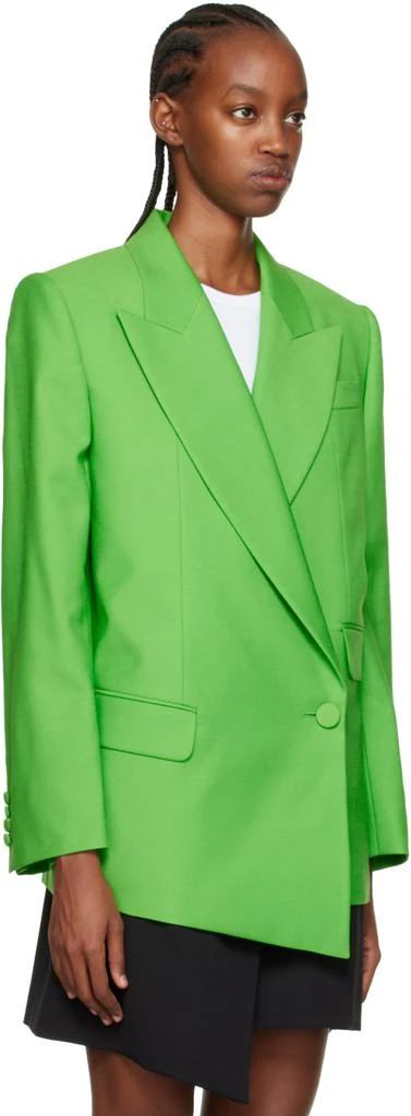 Alexander McQueen Green Double-Breasted Blazer 2