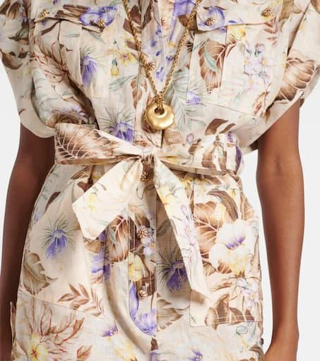 Zimmermann Floral linen romper 5