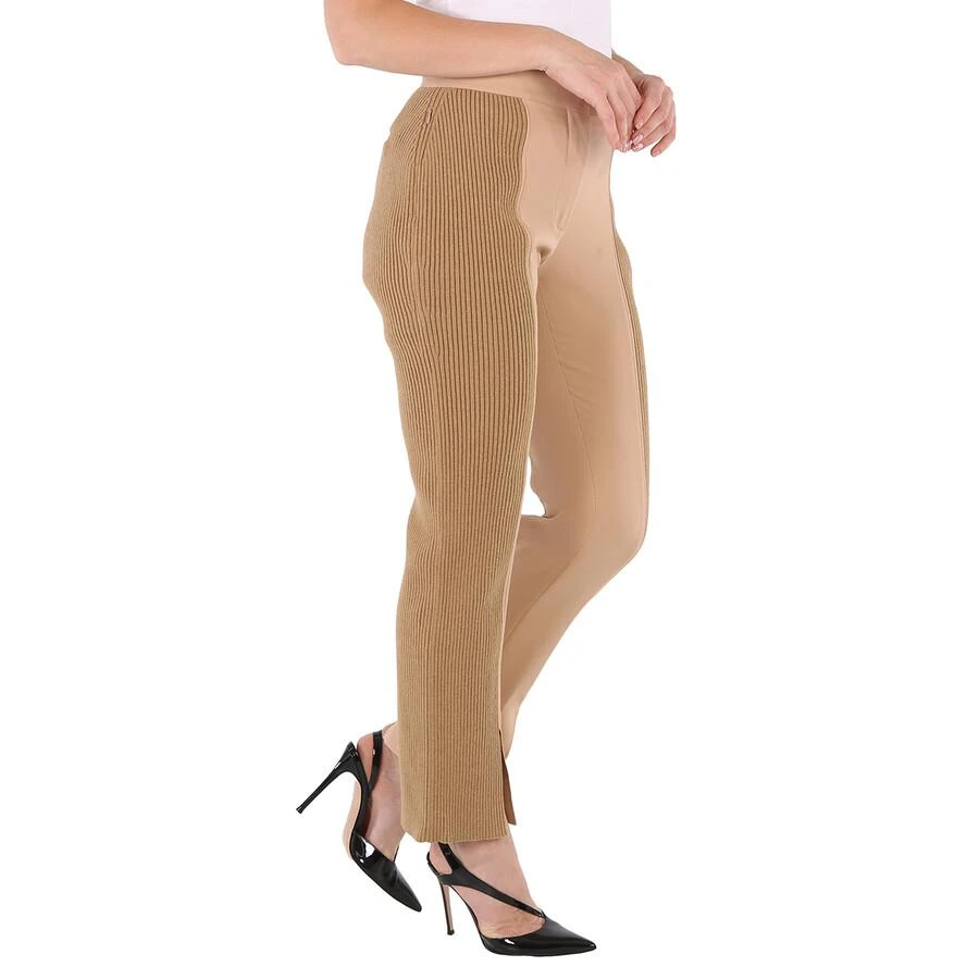 Burberry Ladies Soft Fawn Wide Leg Smart Trousers 2