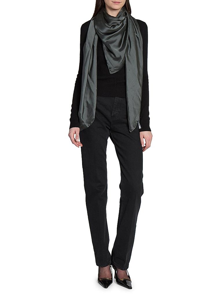 【関税＆送料込み】Saint Laurent Cassandre Scarf CASSANDRE scarf in silk jacquard | Saint Laurent | YSL DE