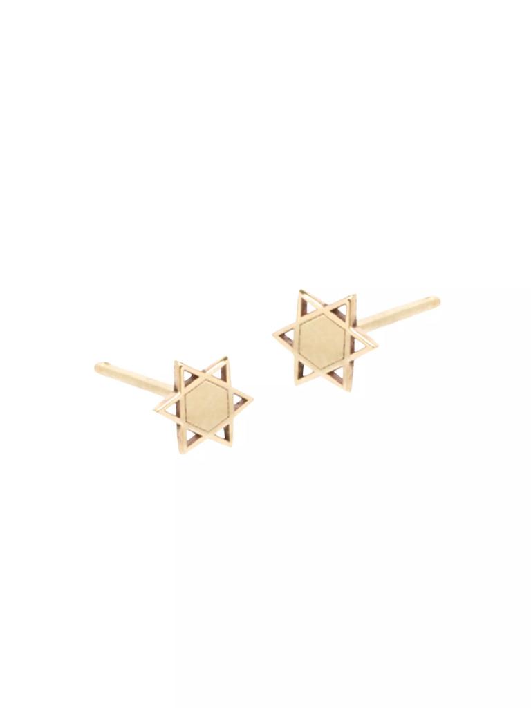 Zoë Chicco 14K Yellow Gold Itty Bitty Star Of David Stud Earrings