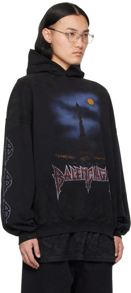 Balenciaga Black Paris Moon Hoodie 2
