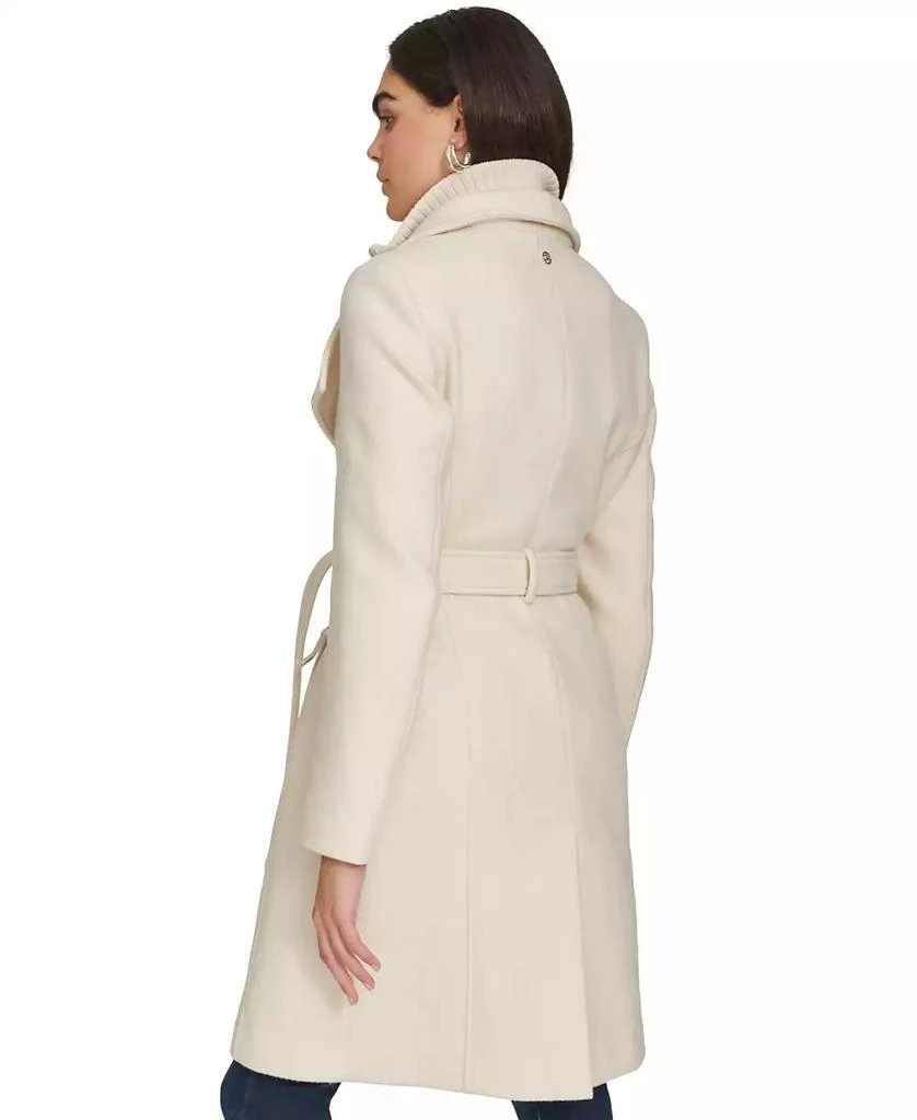Calvin Klein Womens Wool Blend Belted Wrap Coat, Created for Macys 2