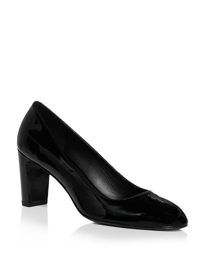 Stuart Weitzman Women's Vida 75 Almond Toe Block Heel Pumps 1