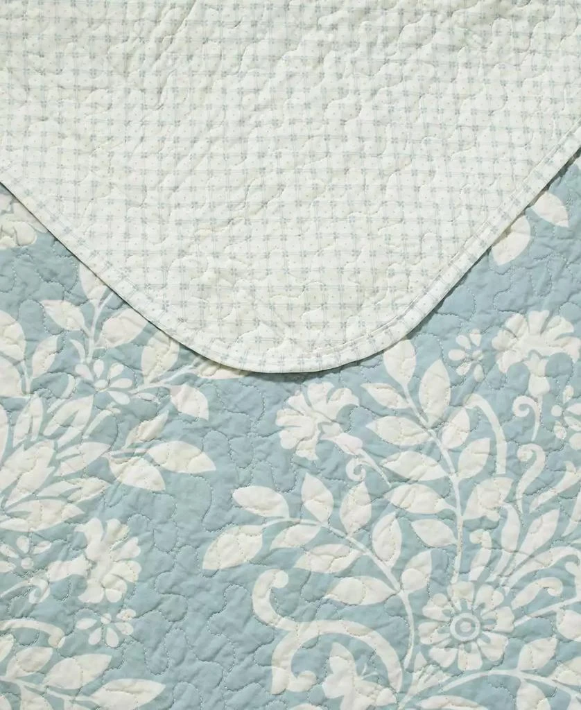 Laura Ashley Rowland Cotton Reversible 2 Piece Quilt Set, Twin 4