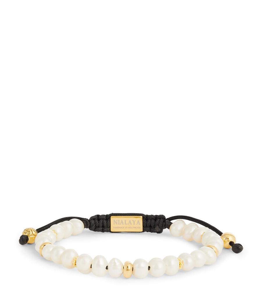 Nialaya Pearl Beaded Bracelet