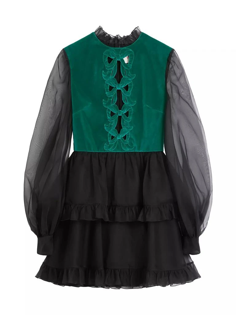 Valentino Short Embroidered Organza Dress 1
