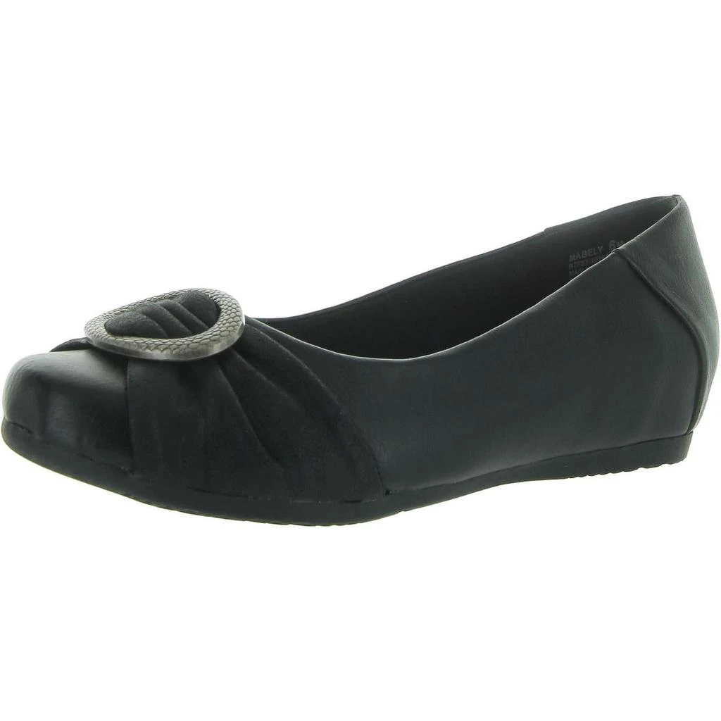 Baretraps Mabely Womens Faux Leather Embellished Ballet Flats 4