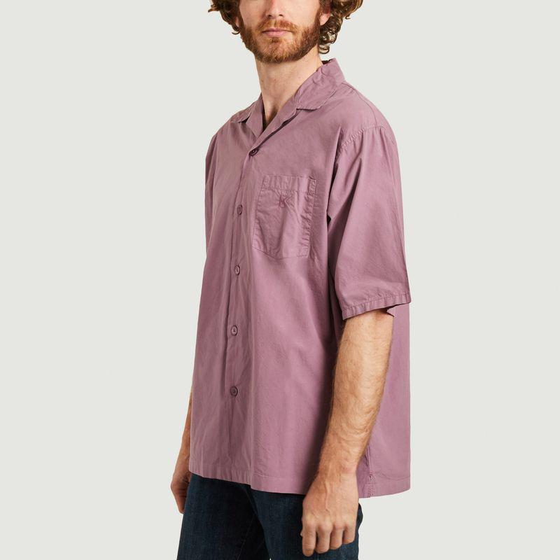 Kenzo Casual short sleeves shirt with logo pocket Black currant KENZO