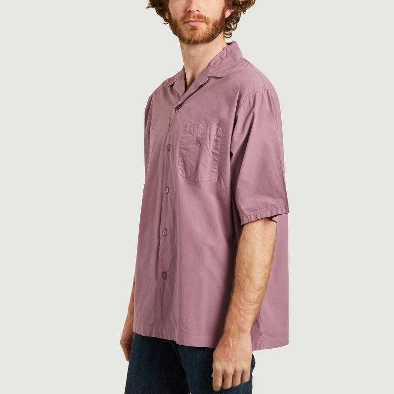 Kenzo Casual short sleeves shirt with logo pocket Black currant KENZO 2