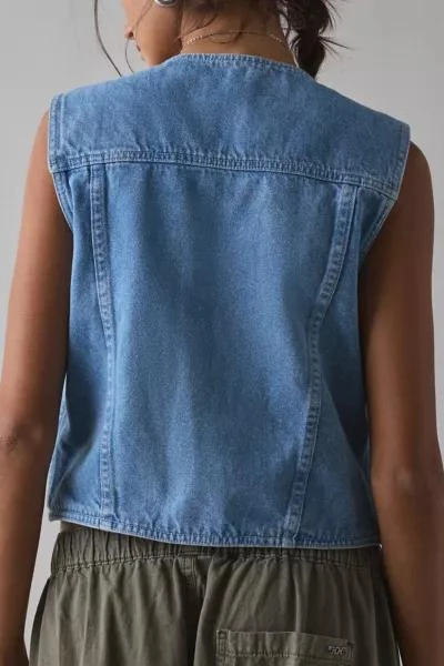 Urban Renewal Vintage By UO Denim Vest Top 4