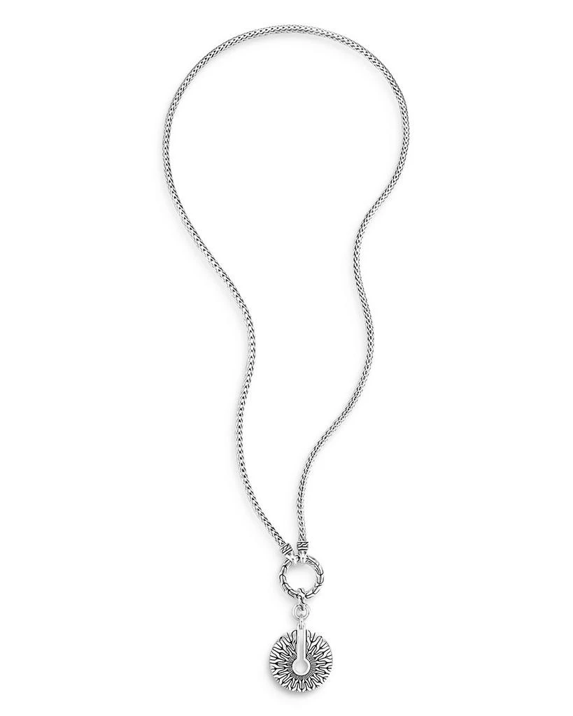 John Hardy Sterling Silver Classic Chain Disc Amulet Pendant Necklace, 18" 3