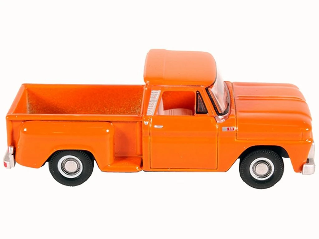 Oxford Diecast 1965 Chevrolet C10 Stepside Pickup Truck Orange 1/87 (HO) Scale Diecast Model Car by 2
