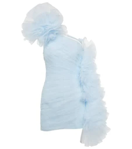 Giambattista Valli One-shoulder tulle minidress 1