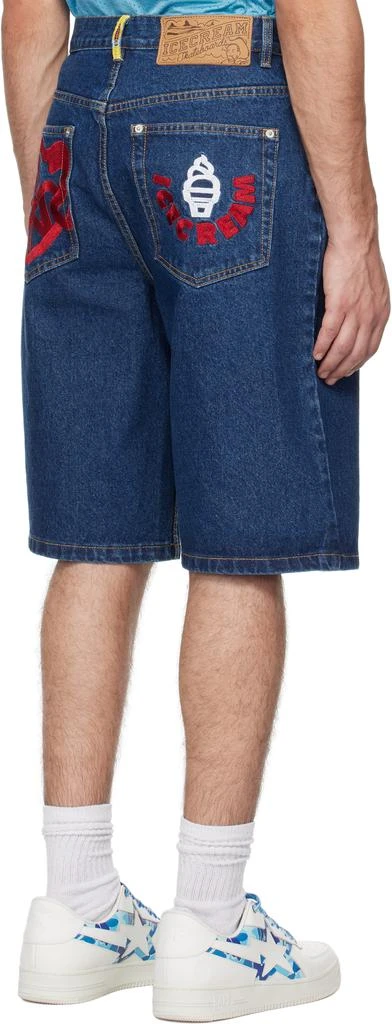 Icecream Blue Running Puppy Denim Shorts 3
