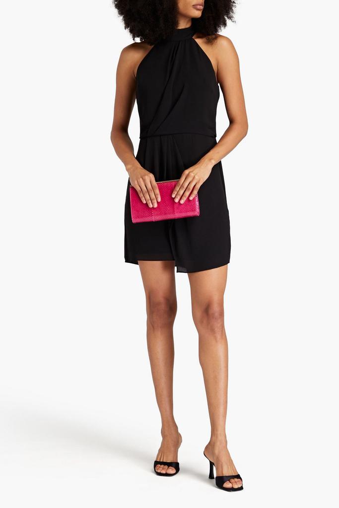 Halston Heritage Harlow draped crepe de chine mini dress
