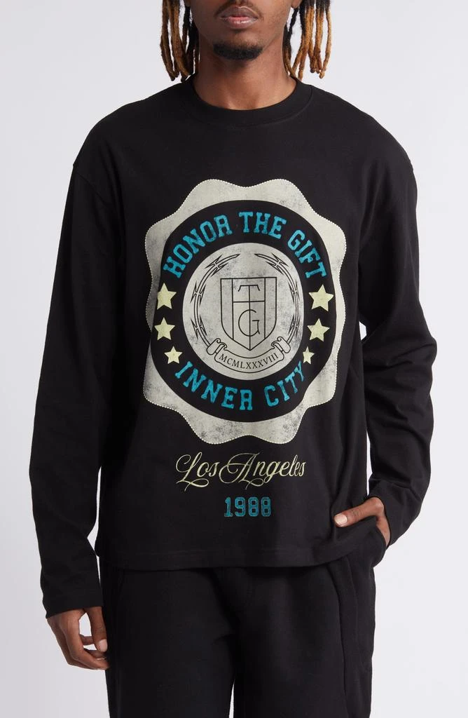 HONOR THE GIFT Seal Logo Cotton Graphic T-Shirt 1