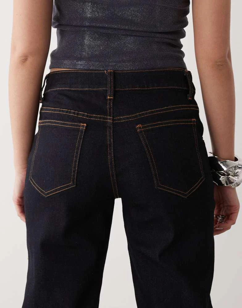 Lioness Lioness Cocoon curved waist stretch sculpt straight leg jeans in dark blue denim 4