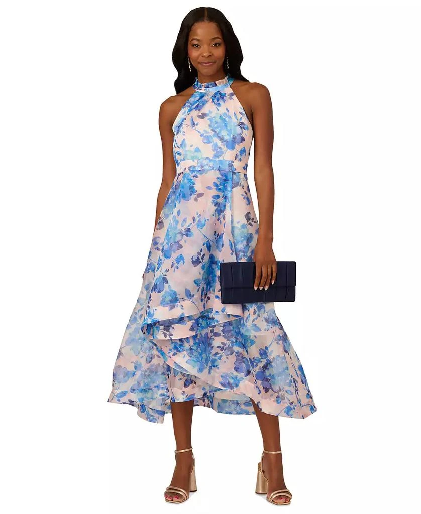 sachin and babi light blue dress Bcbgmaxazria midi halter dress main image 0