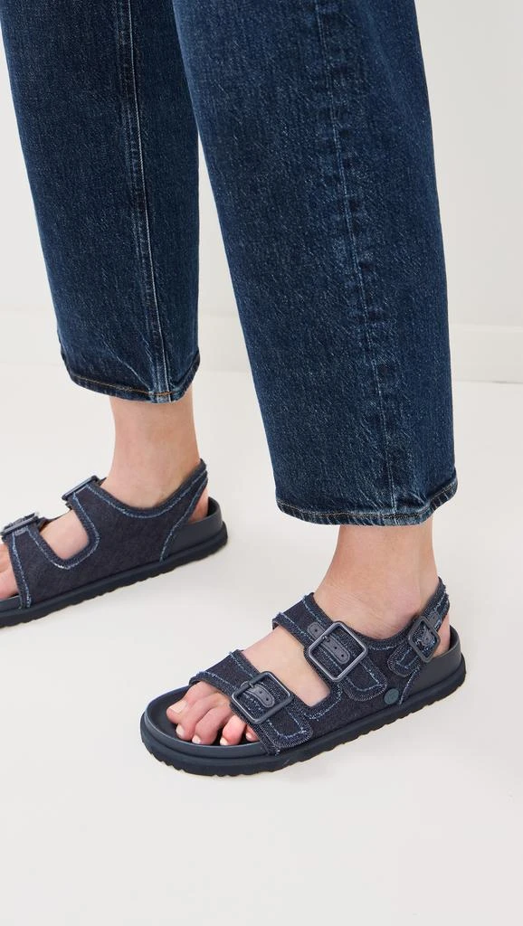 Birkenstock Milano Stone Washed Denim Sandals 2