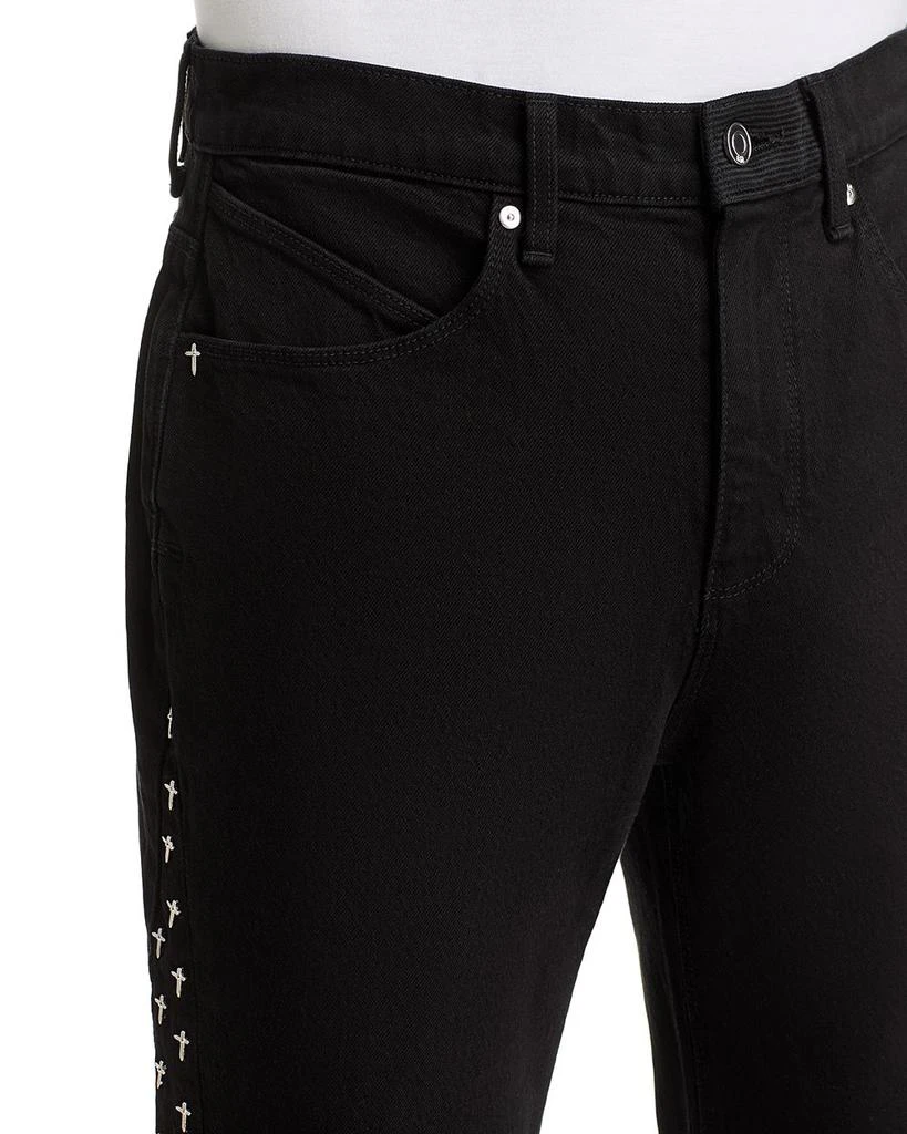RTA Straight Fit Zed Cross Panel Jeans in Black 6