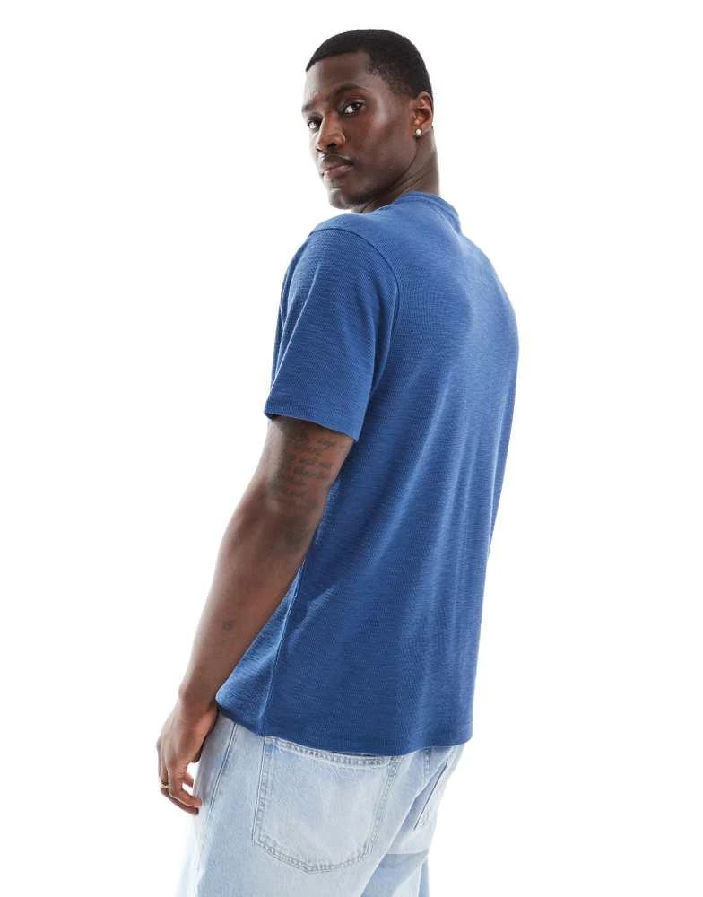 ASOS ASOS DESIGN henley t-shirt in navy 3