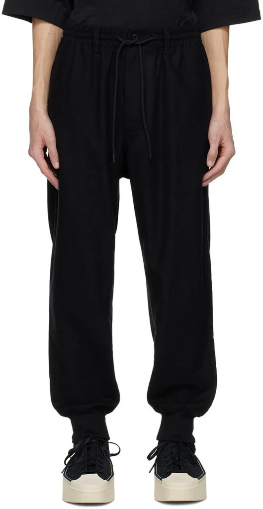 Y-3 Black Drawstring Sweatpants 1