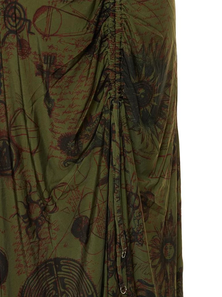 MARINE SERRE Printed Fluid Viscose Jersey Midi Dress 8