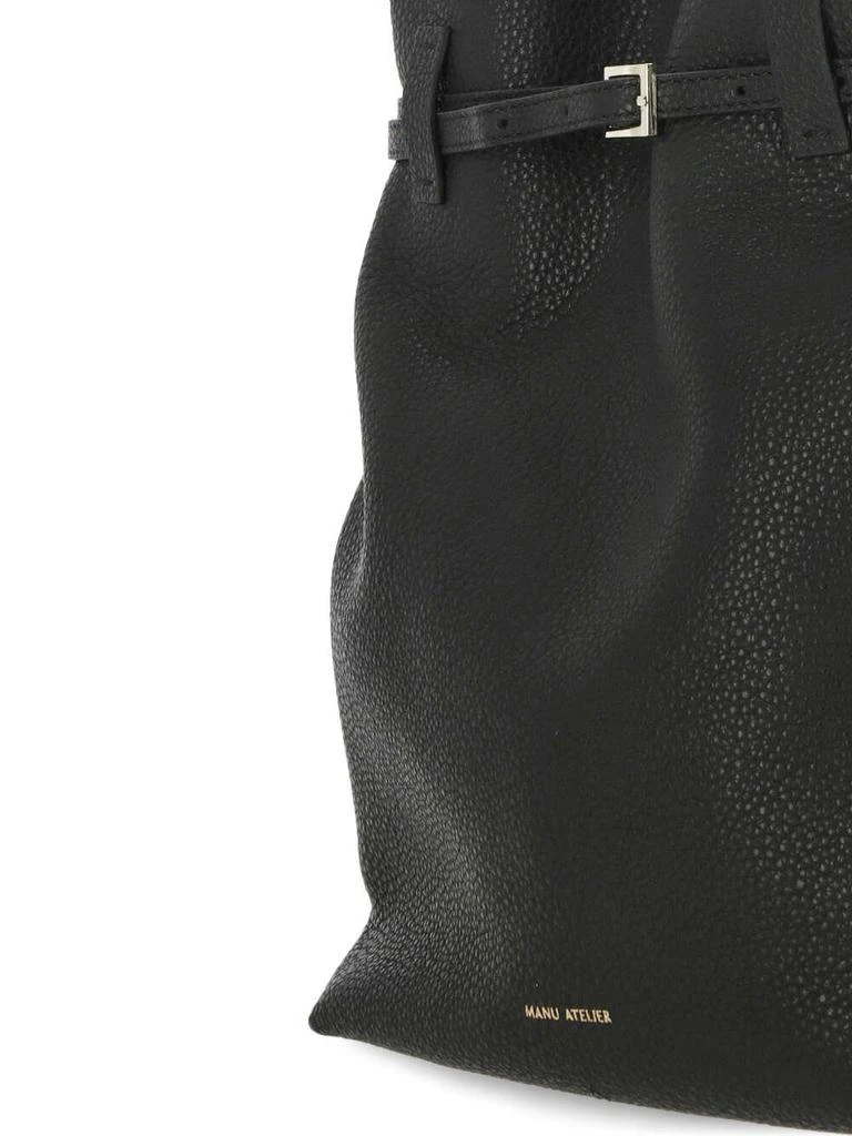 Manu Atelier Manu Atelier Logo Printed Buckle Detailed Tote Bag 4