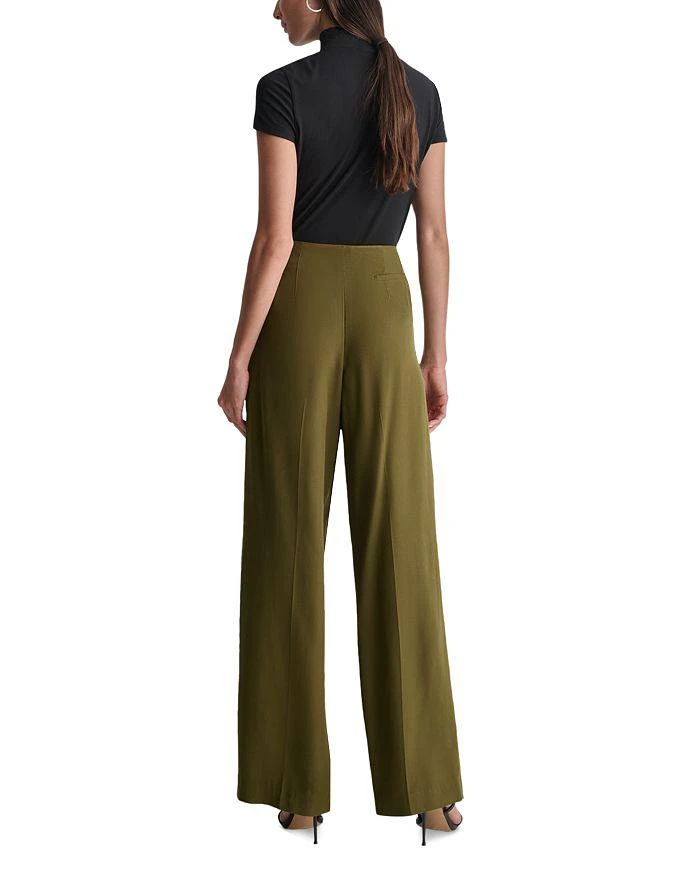 DKNY Twill Tie Front Pants 4