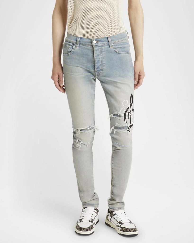 AMIRI Men's MA Music Note Skinny Jeans 2