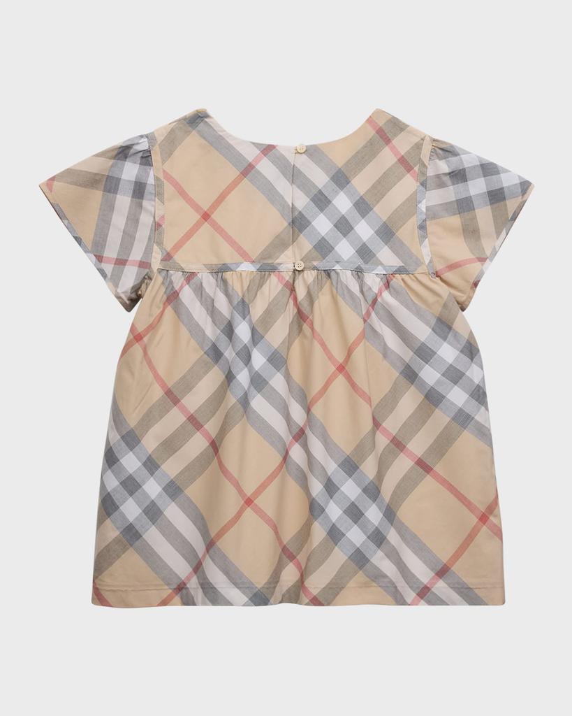 Burberry Girl's Zoey Check-Print Blouse, Size 3-14