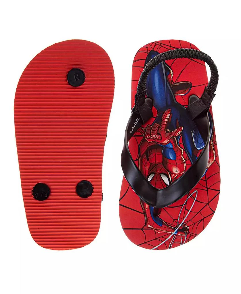 Spider-Man Toddler Boys Superhero Backstrap Flip Flop Slippers 6