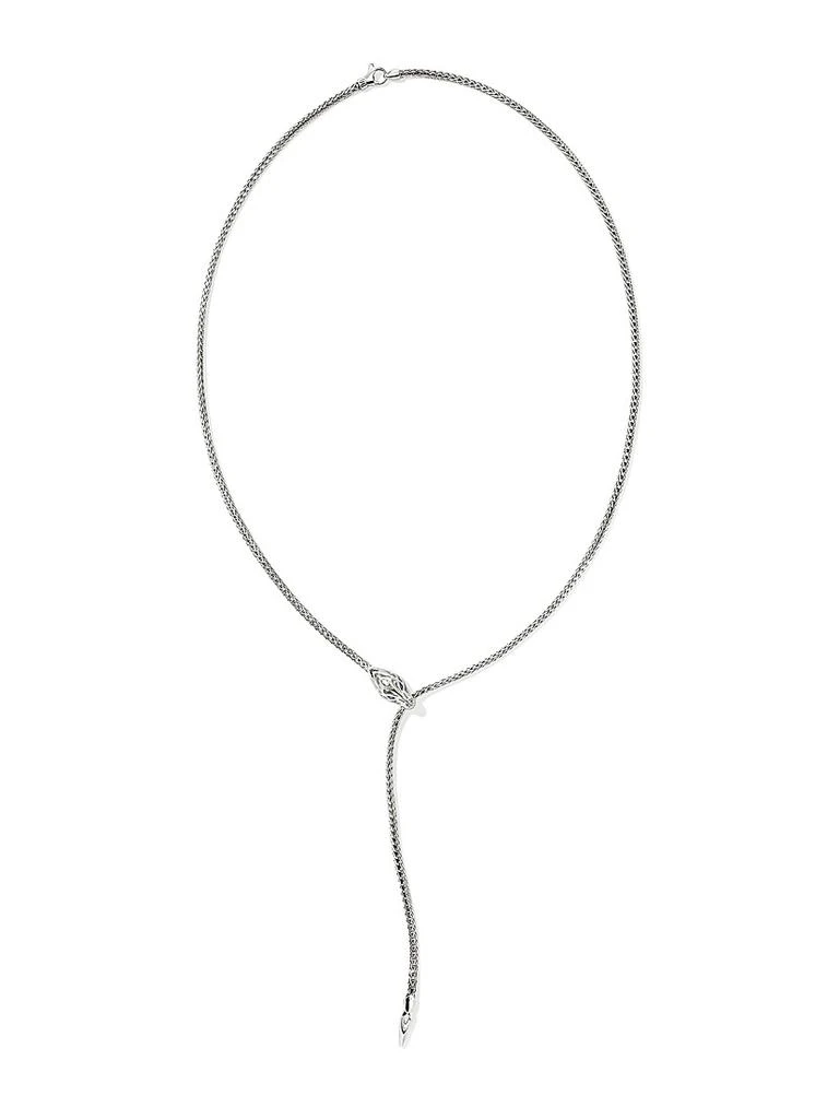 John Hardy Naga Dragon Sterling Silver 
Blue Sapphire Lariat Necklace