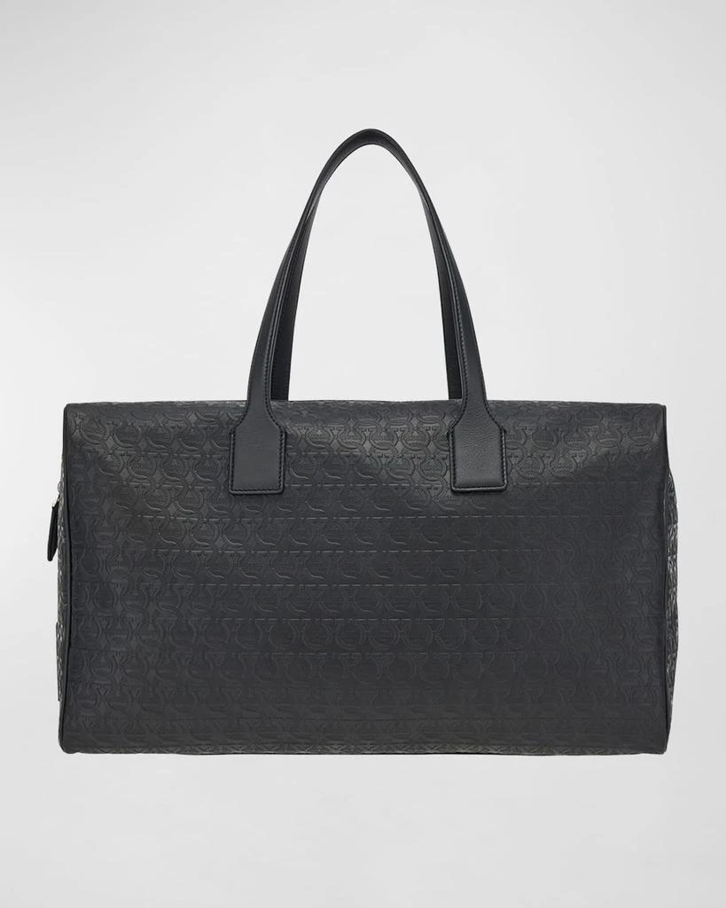 Salvatore Ferragamo Men's Gancini-Embossed Leather Weekender Duffel Bag 1