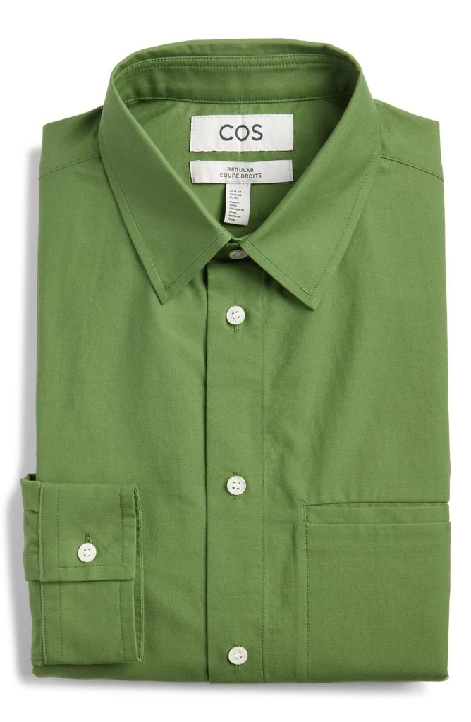 COS Regular Fit Organic Cotton Poplin Button-Up Shirt 6