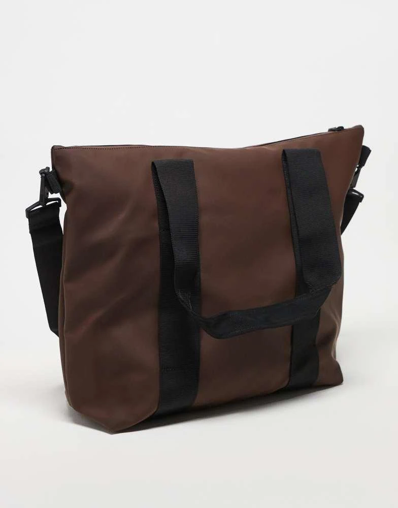 RAINS Rains waterproof tote bag mini in brown 3