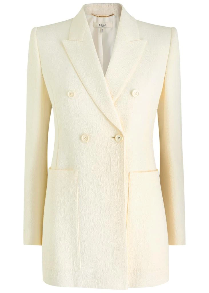 Chloé Textured-jacquard cotton-blend blazer 1