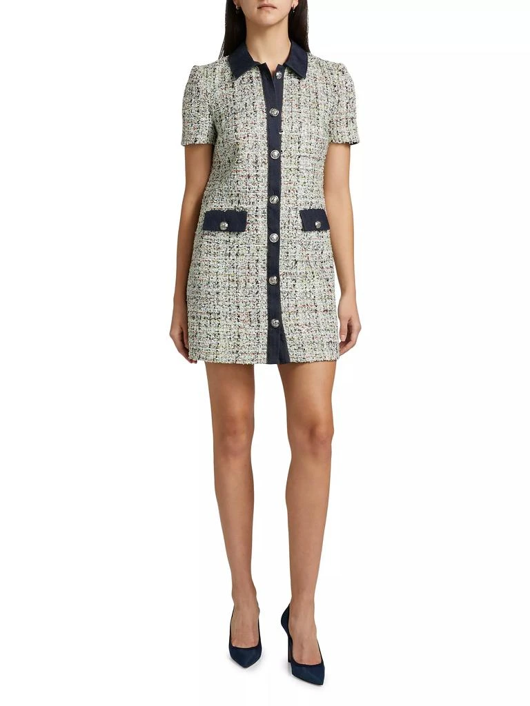 Cinq à Sept Anya Bouclé Button-Front Minidress 2