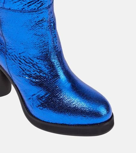 Isabel Marant Lylene metallic leather knee-high boots 6