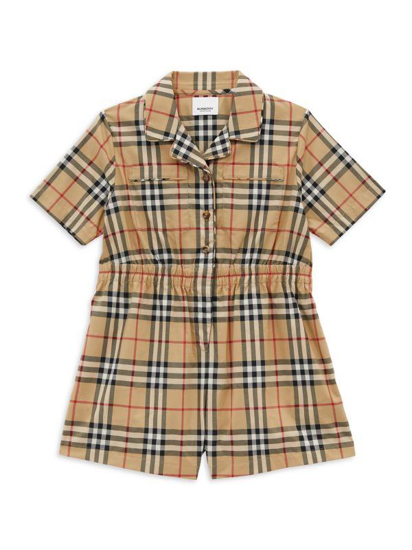 Burberry Little Girl's & Girl's Meredith Check Playsuit